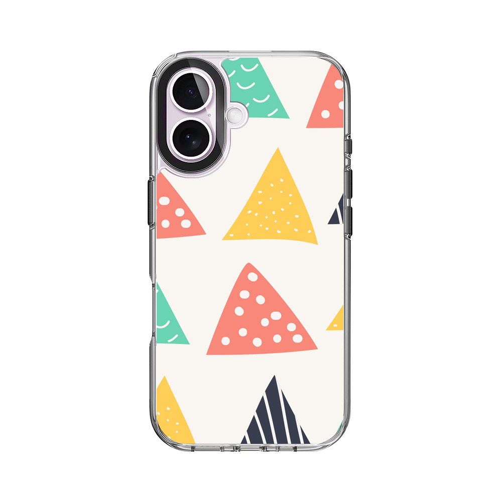 カラフルな三角形のパターン iPhone 17オリジナルケース