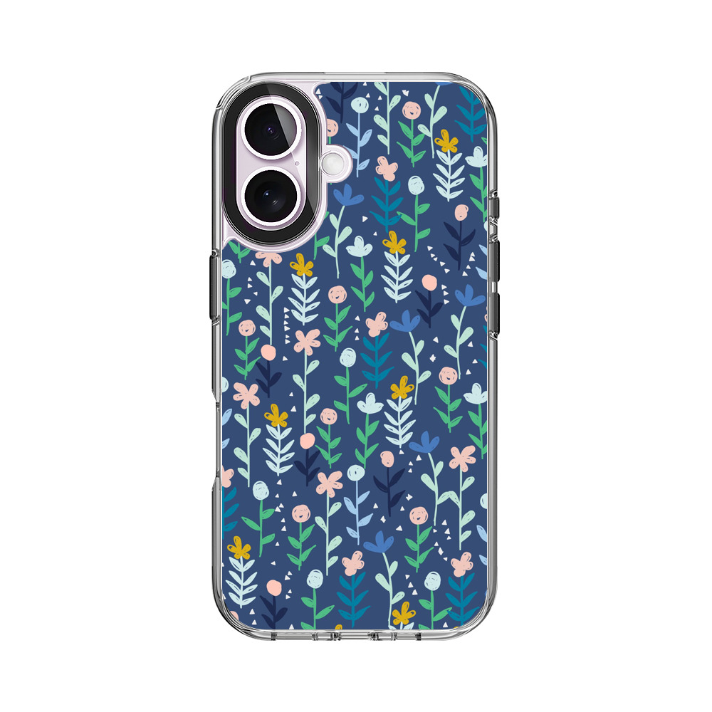 カラフルなシンプル花柄パターン iPhone 17オリジナルケース