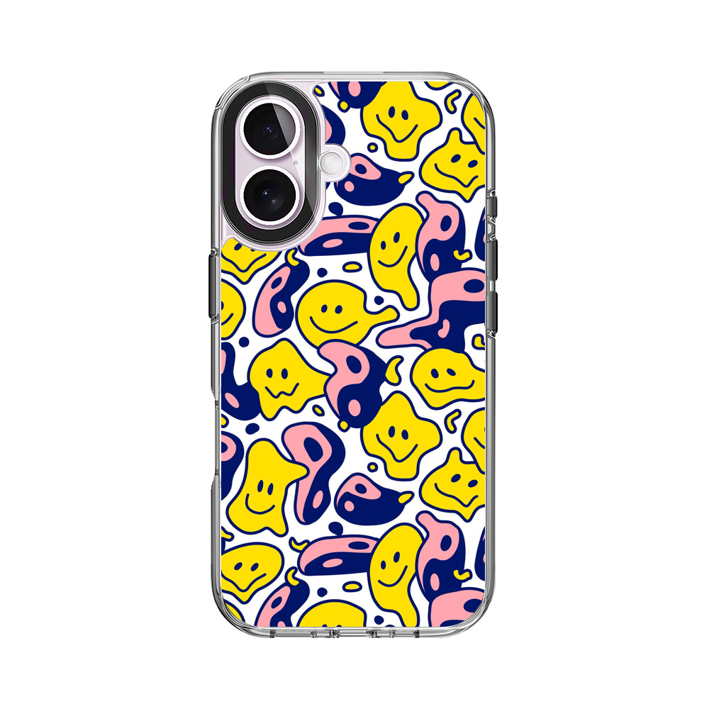 カラフルなスマイル模様 iPhone 17オリジナルケース