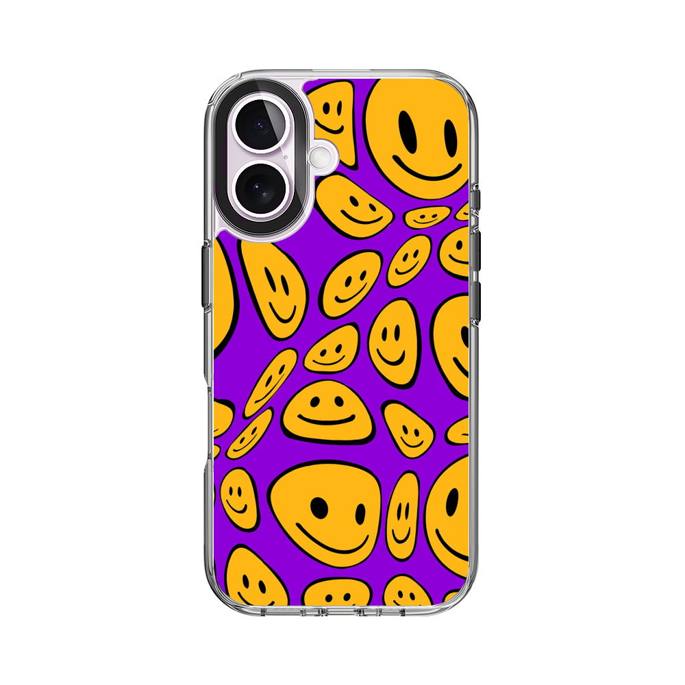 カラフルなスマイルパターン iPhone 17オリジナルケース