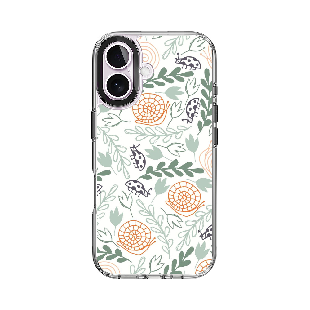 カタツムリとてんとう虫のパターン iPhone 17オリジナルケース