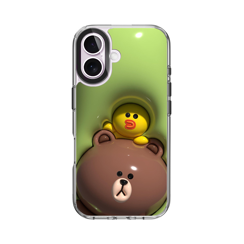 かわいいアヒルとクマ iPhone 17オリジナルケース