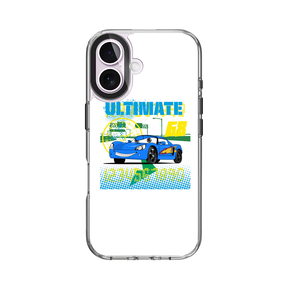 かわいい青いスポーツカーのイラスト iPhone 17オリジナルケース