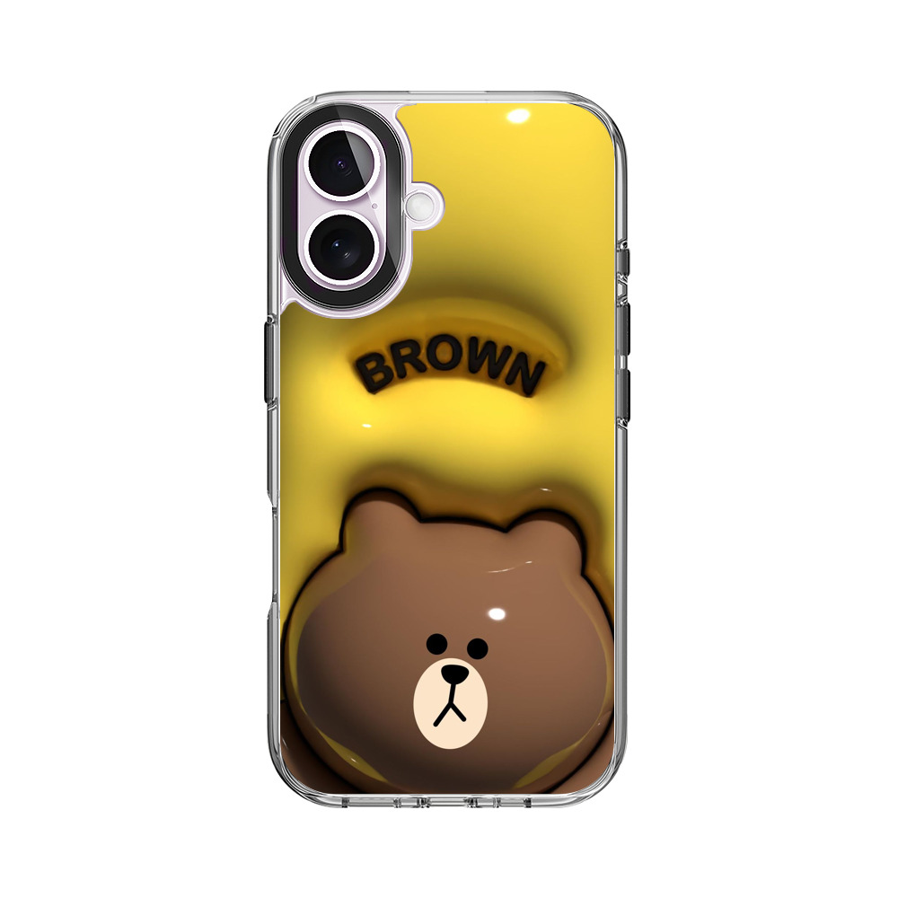 かわいいクマのブラウン iPhone 17オリジナルケース