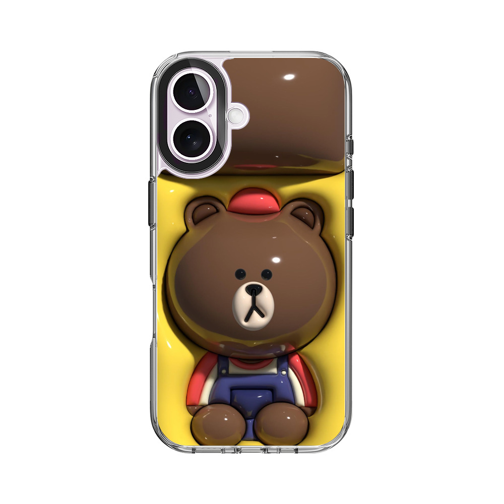 かわいいクマフィギュア iPhone 17オリジナルケース