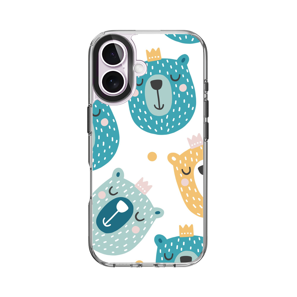 かわいいクマのパターン iPhone 17オリジナルケース
