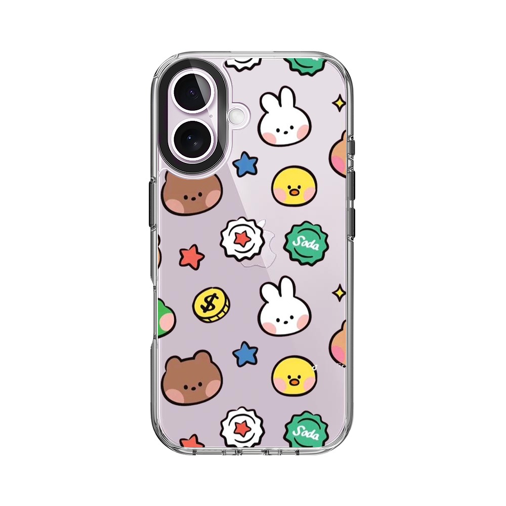 かわいいキャラクターたちのデザイン iPhone 17オリジナルケース