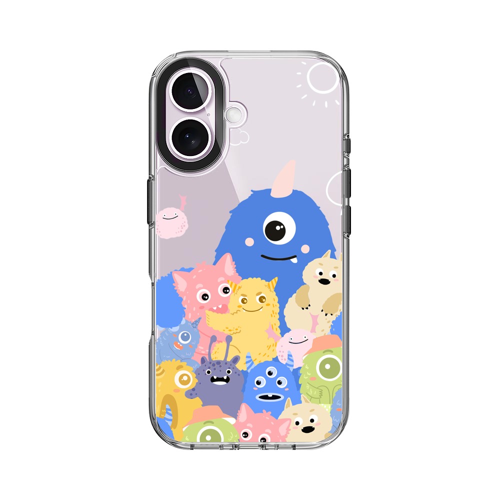 かわいいモンスターの集合 iPhone 17オリジナルケース