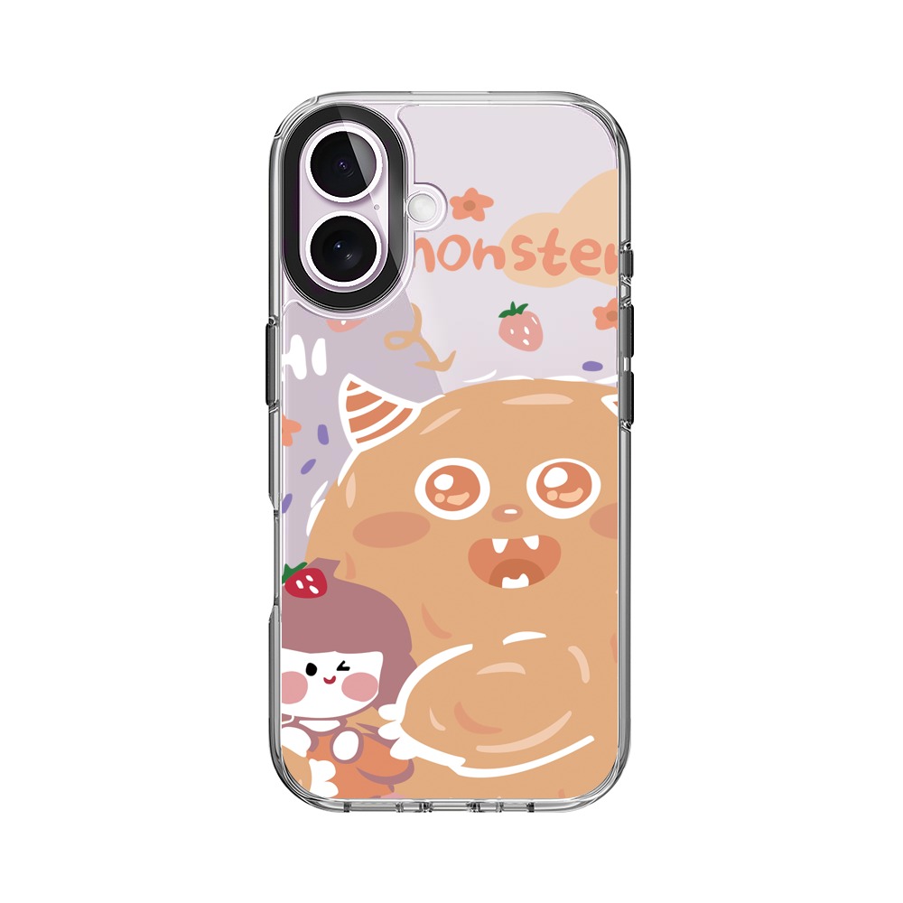かわいいモンスターと女の子 iPhone 17オリジナルケース