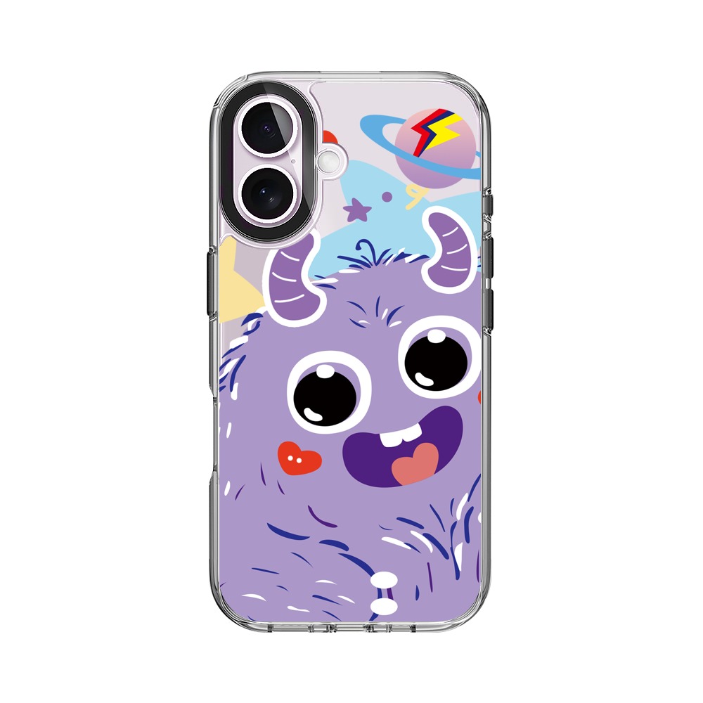 かわいい紫のモンスター iPhone 17オリジナルケース