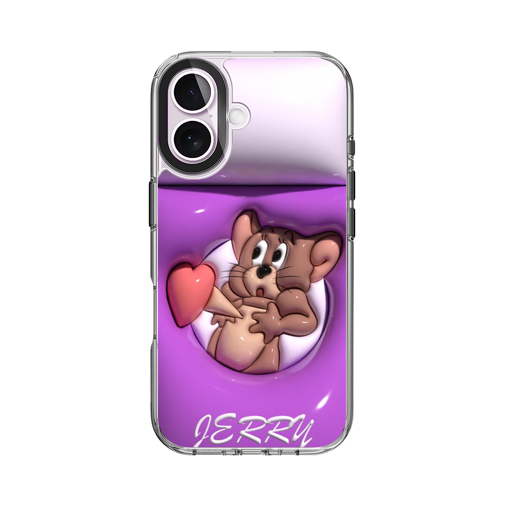 かわいいネズミのハート iPhone 17オリジナルケース