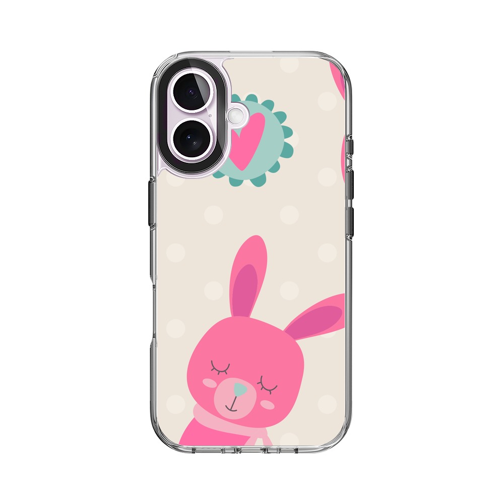 かわいいピンクウサギ iPhone 17オリジナルケース