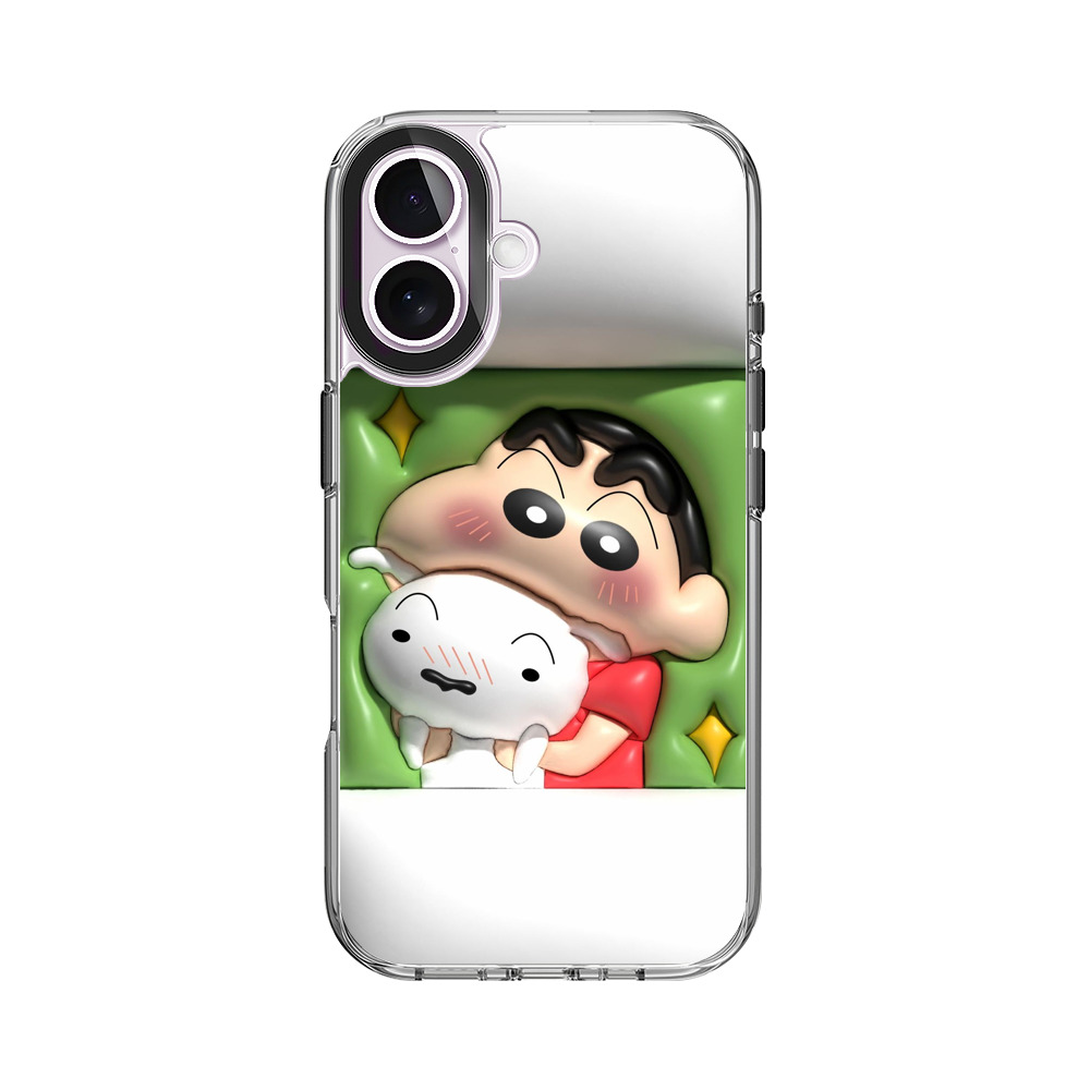 子供と犬の抱擁 iPhone 17オリジナルケース