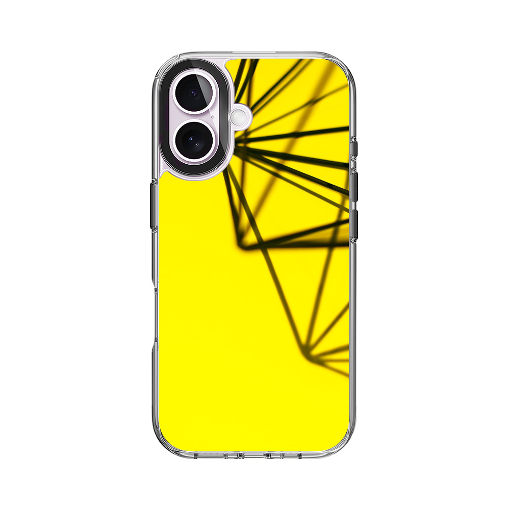 幾何学的な影と黄色 iPhone 17オリジナルケース