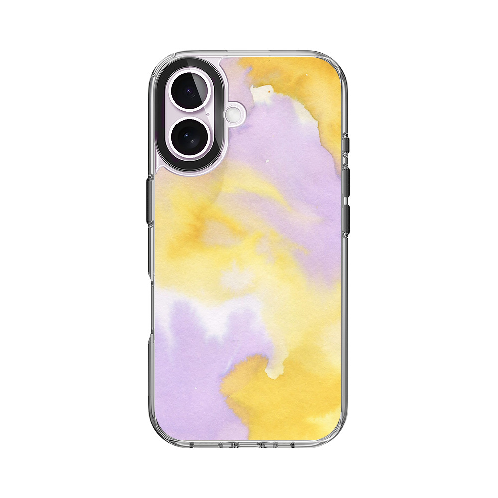 黄色と紫の水彩グラデーション iPhone 17オリジナルケース