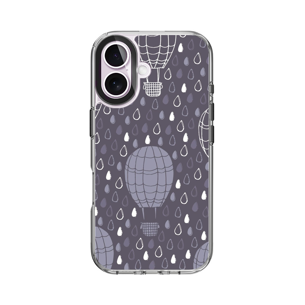気球と雨の模様 iPhone 17オリジナルケース