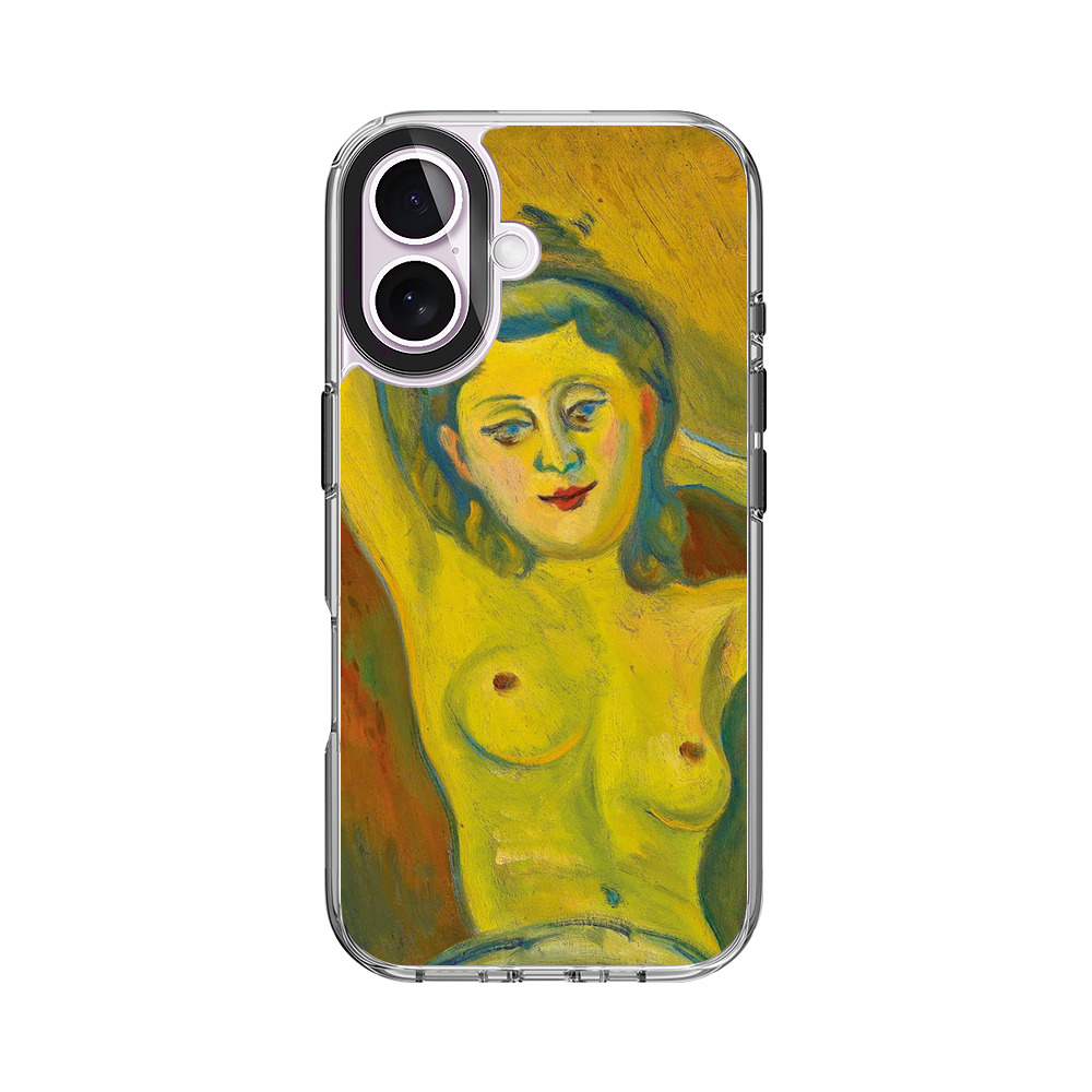 黄緑色のヌードポートレート iPhone 17オリジナルケース