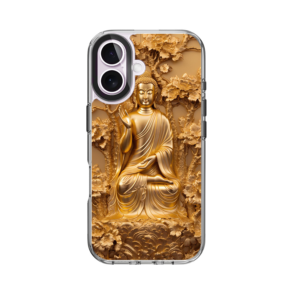 黄金色の仏像の彫刻 iPhone 17オリジナルケース