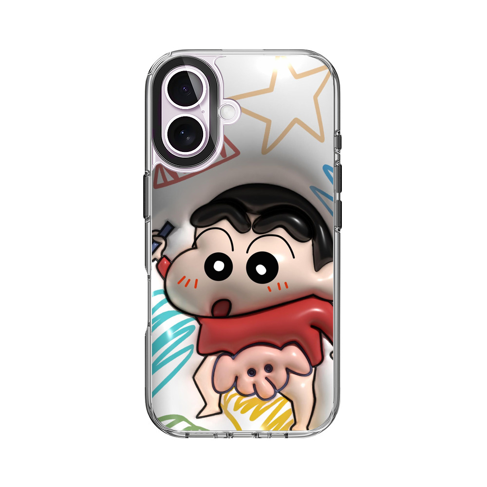 クレヨンしんちゃんのイラスト iPhone 17オリジナルケース