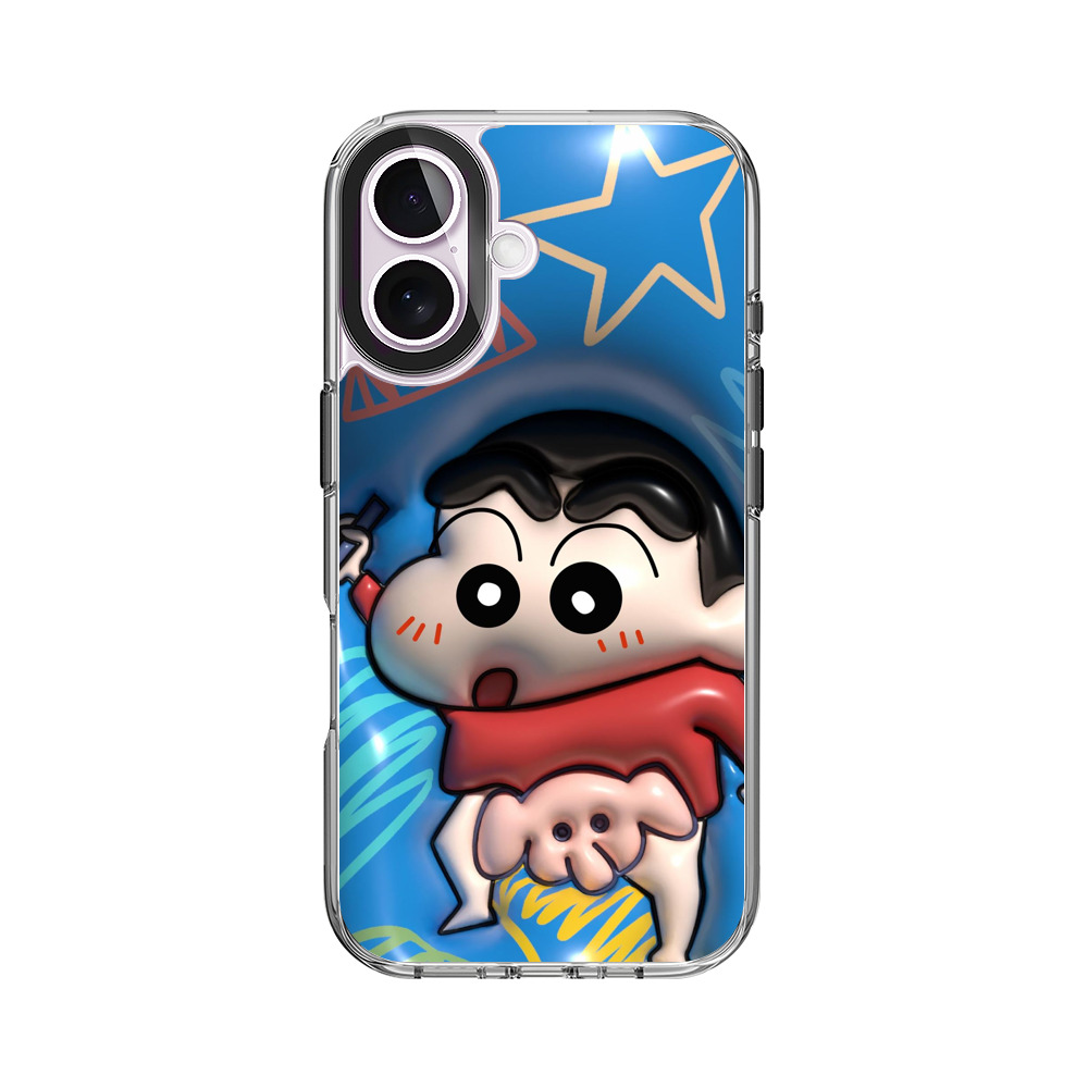 しんちゃん笑顔のイラスト iPhone 17オリジナルケース