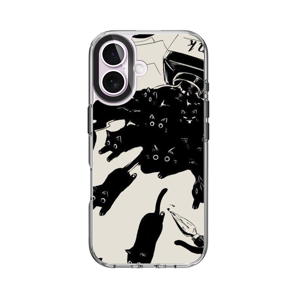 黒猫たちの集まり iPhone 17オリジナルケース