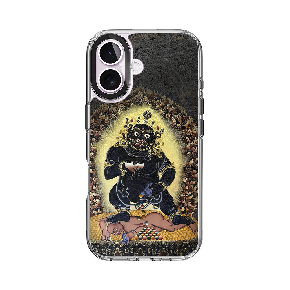 黒い仏像の守護神 iPhone 17オリジナルケース