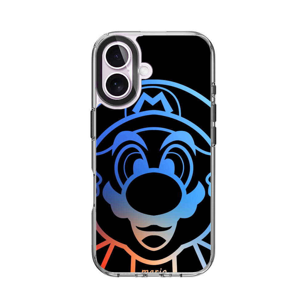 マリオシルエット青 iPhone 17オリジナルケース