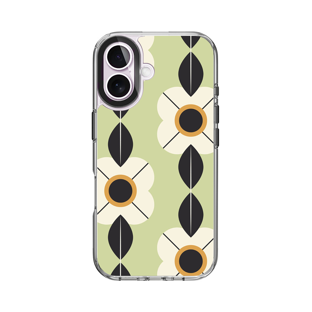 モダンな幾何学的花柄模様 iPhone 17オリジナルケース