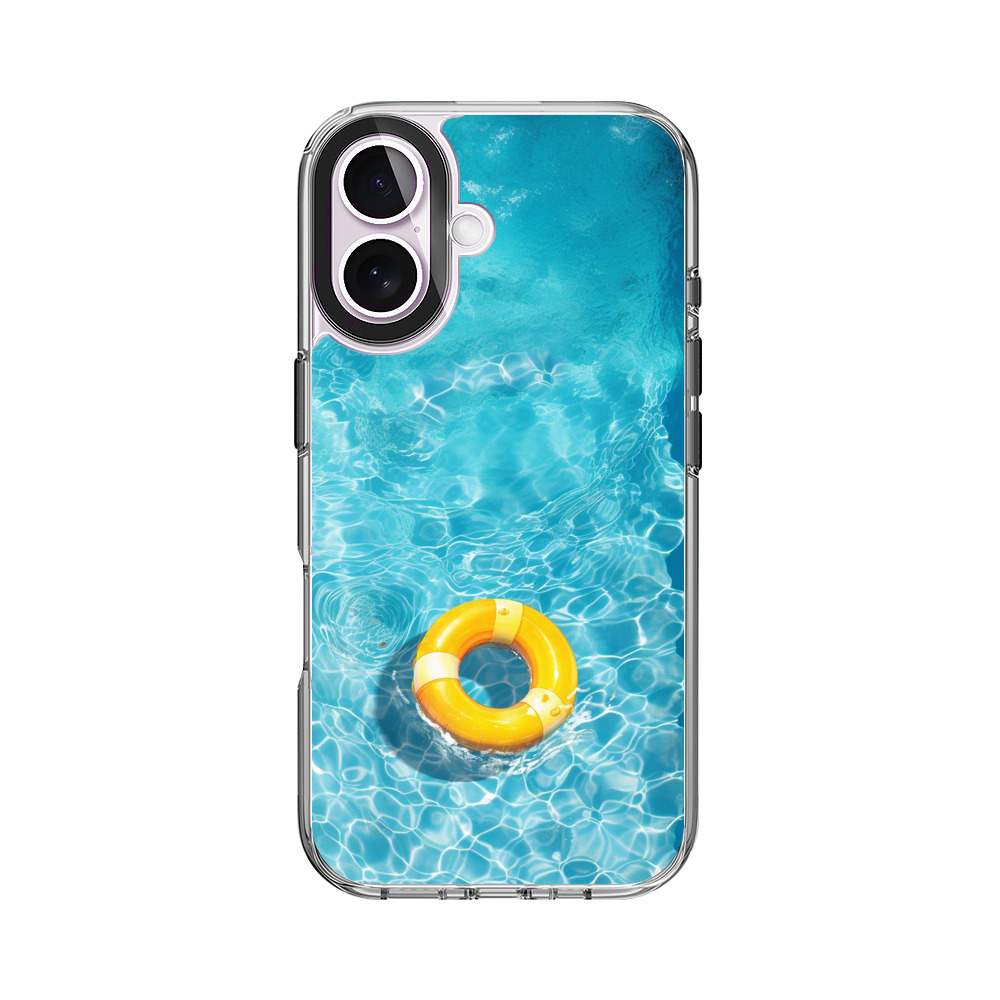 プールの水と浮き輪 iPhone 17オリジナルケース