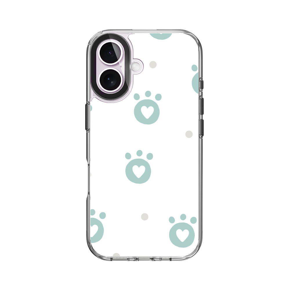 ねこ足跡のパターン iPhone 17オリジナルケース
