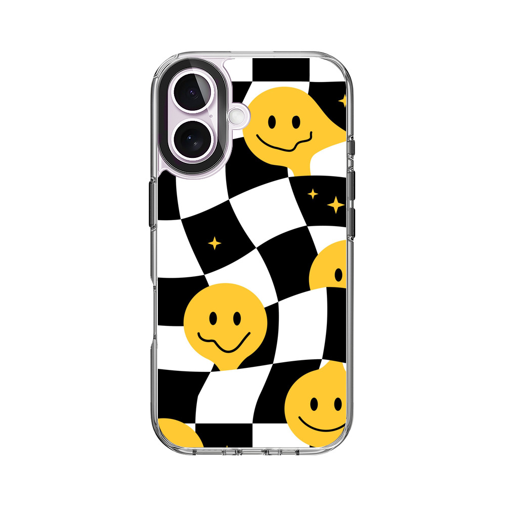 にこにこチェッカーパターン iPhone 17オリジナルケース