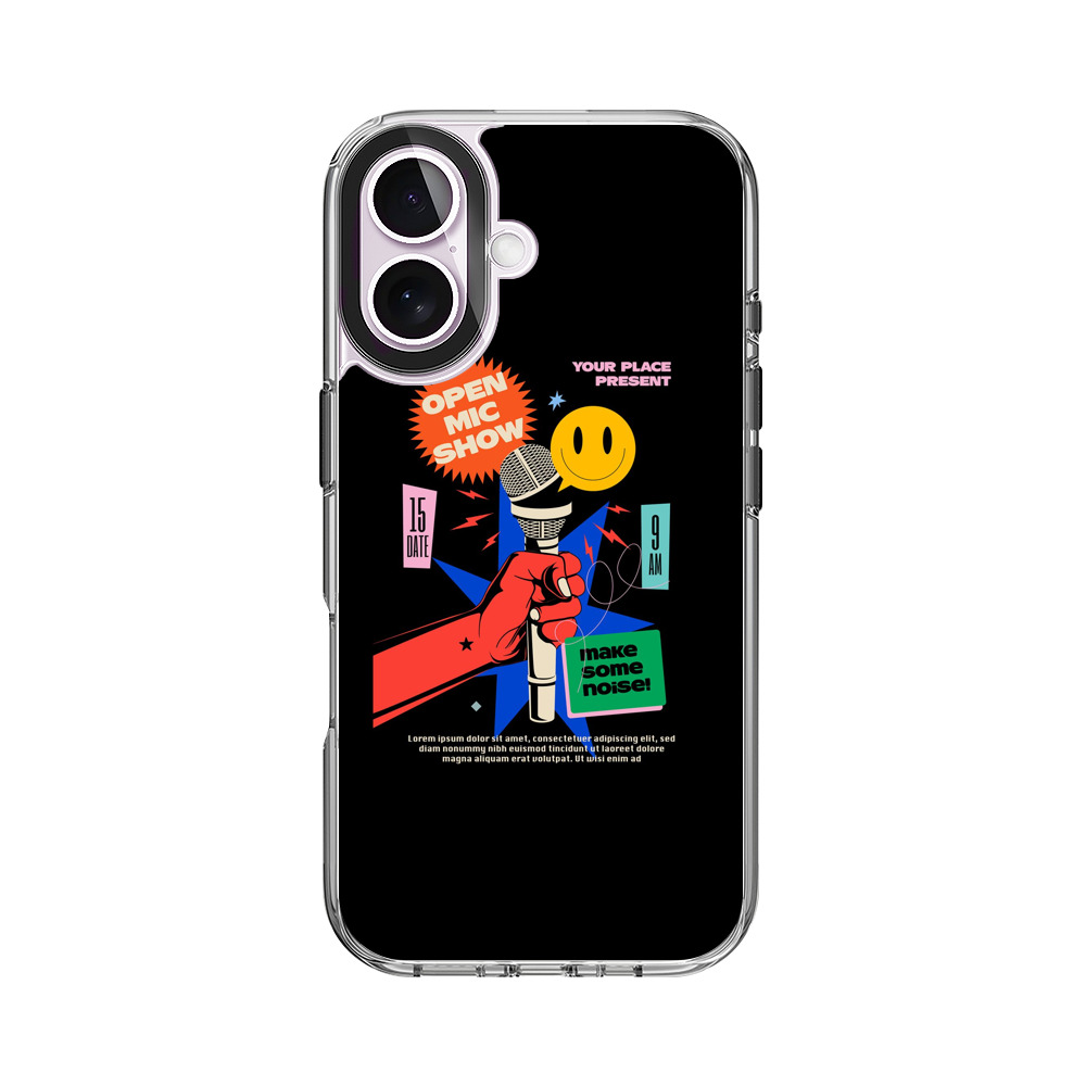 オープンマイクショーのマイクを持つ手 iPhone 17オリジナルケース