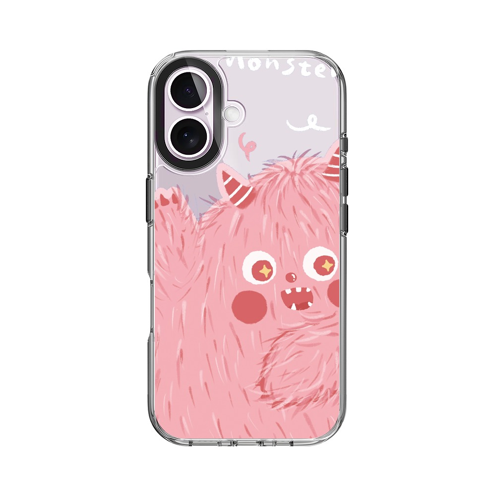 ピンクのかわいいモンスター iPhone 17オリジナルケース