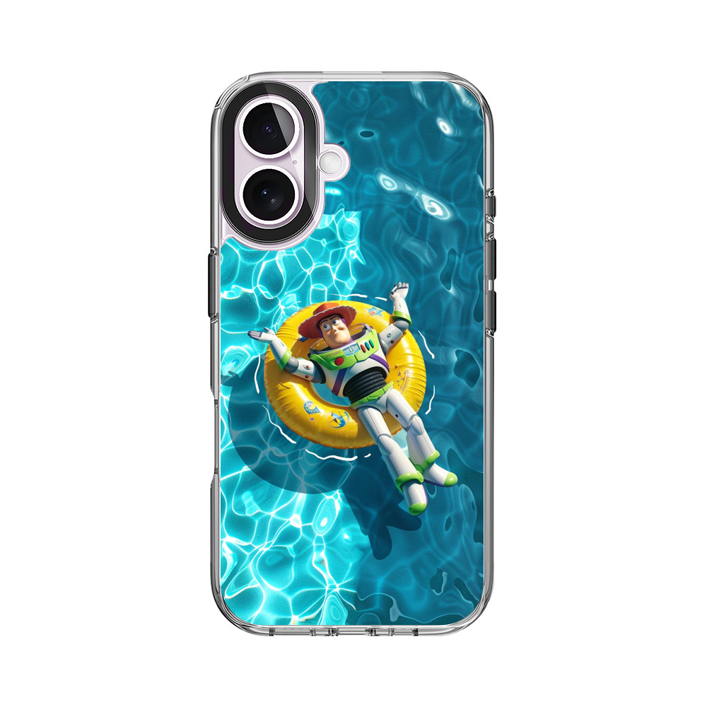 浮き輪の宇宙飛行士フィギュア iPhone 17オリジナルケース