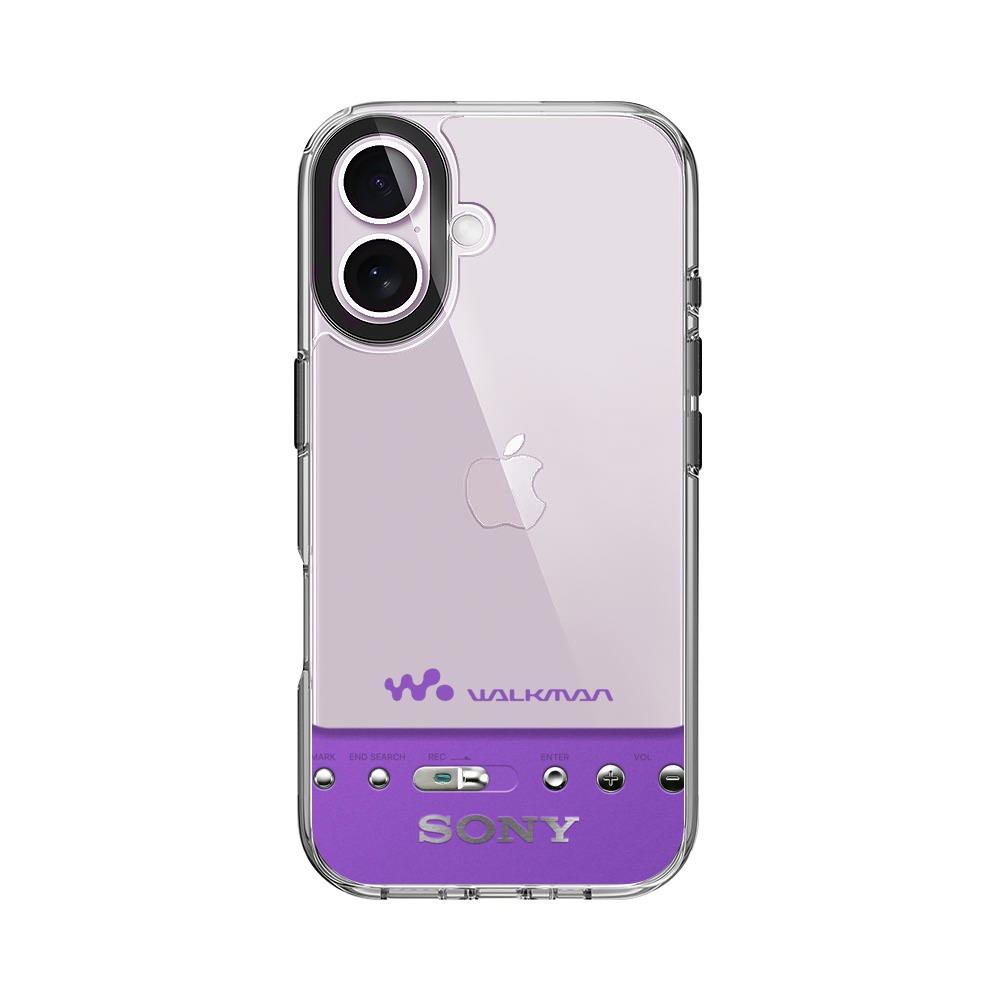 紫ウォークマンデザイン iPhone 17オリジナルケース