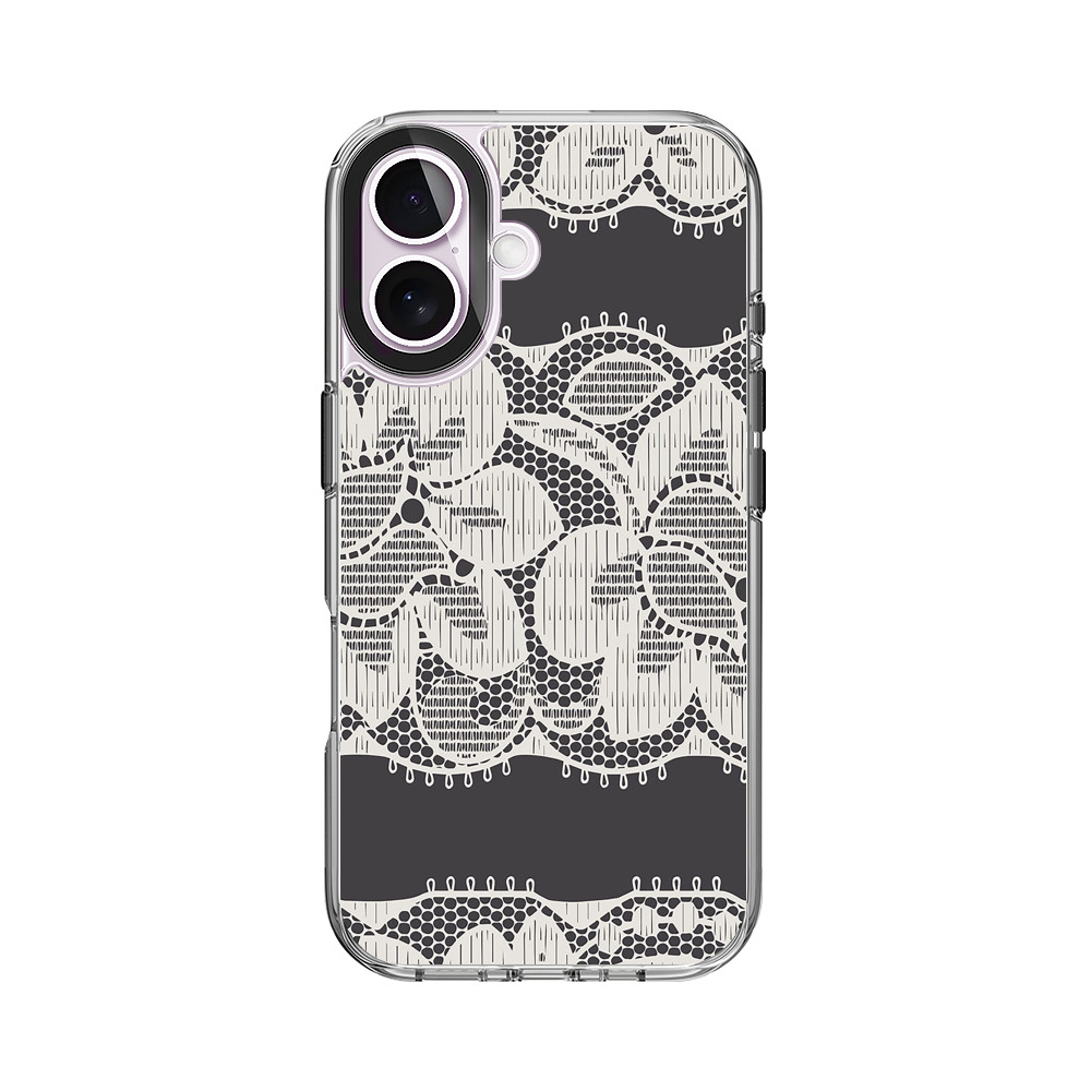 レースの花模様 iPhone 17オリジナルケース