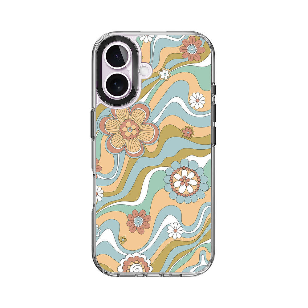 レトロな花柄パターン flowing-flowers レトロな花柄パターン flowing-flowers