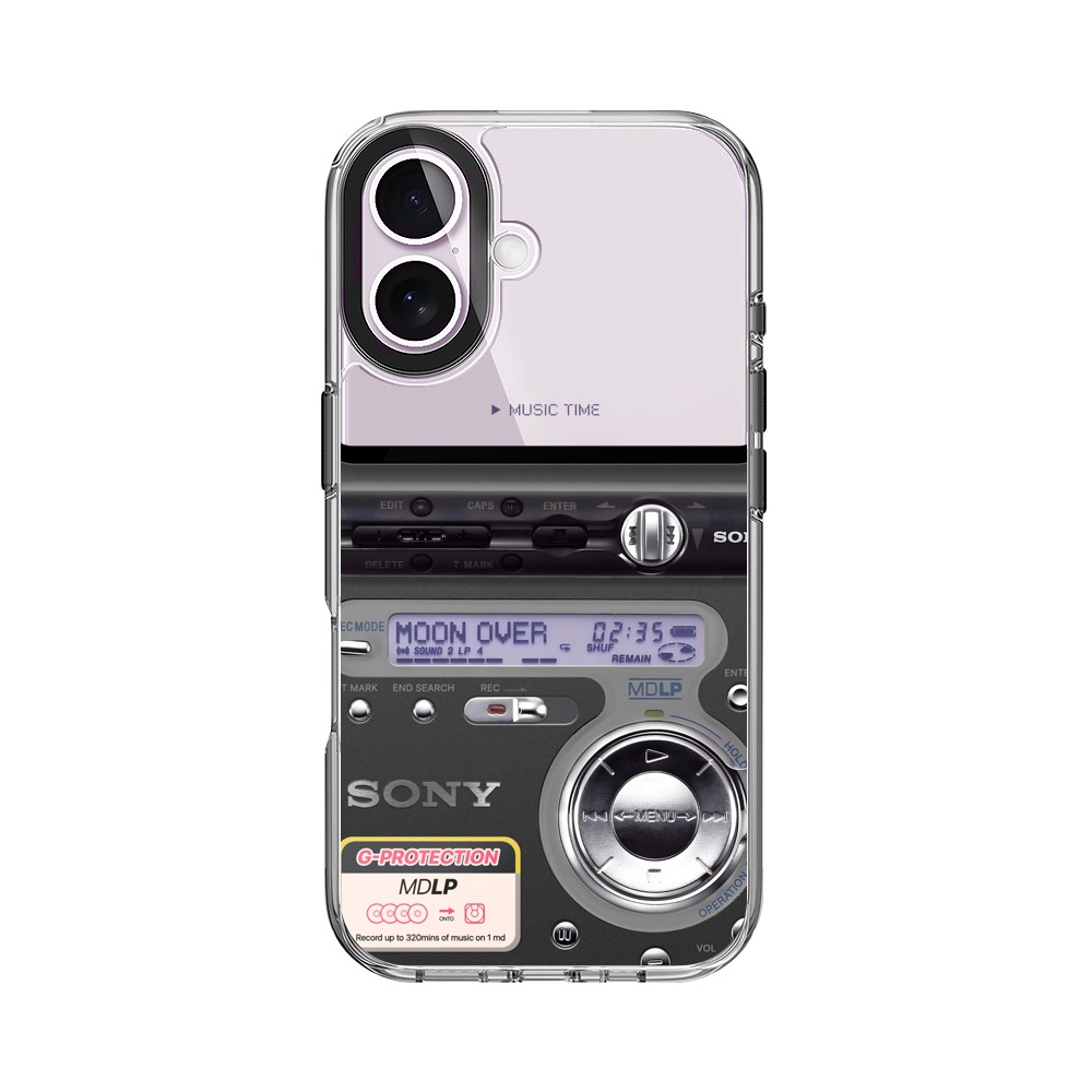 レトロMDプレーヤー表示 iPhone 17オリジナルケース