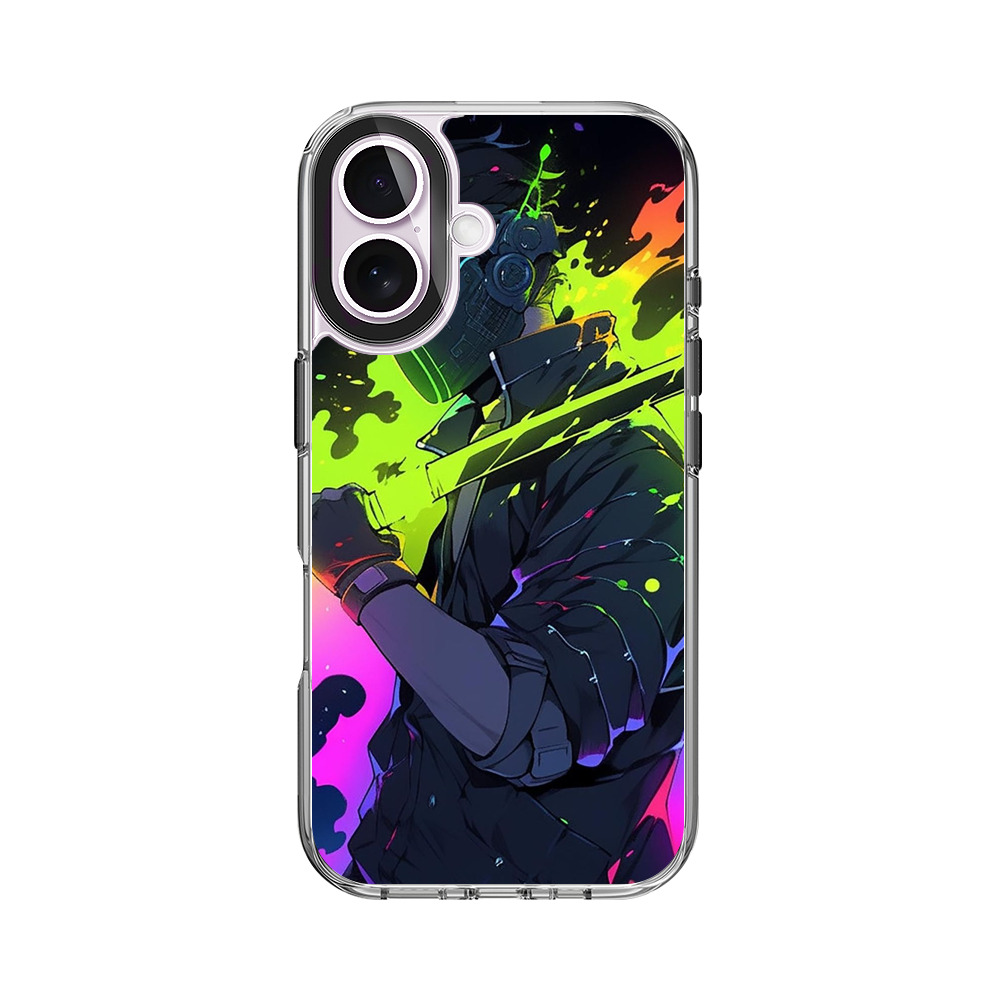 ネオン戦士の刀 iPhone 17オリジナルケース