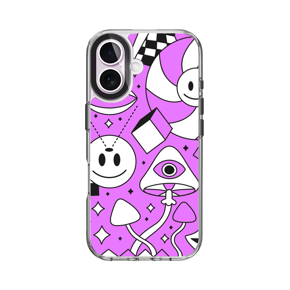 サイケデリックなパターン iPhone 17オリジナルケース