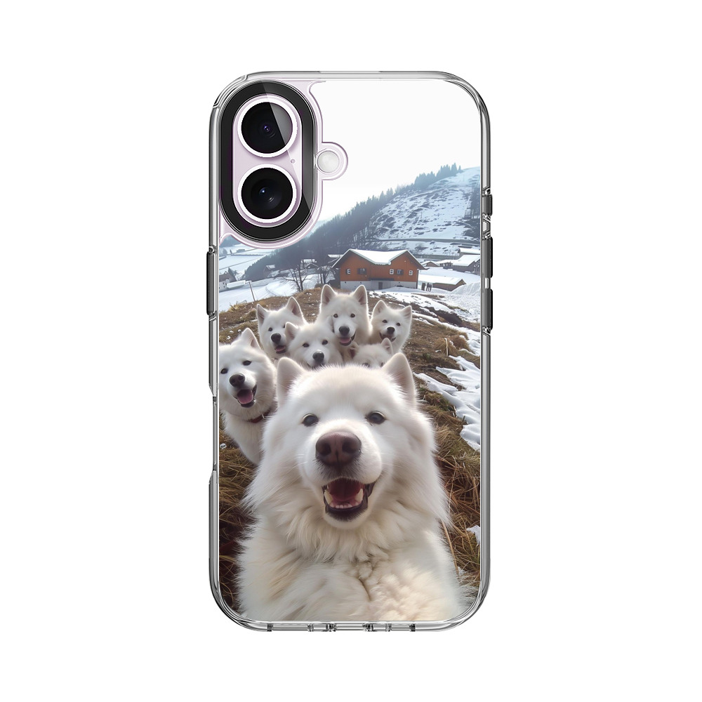 雪山のサモエド犬たちの群れ puppy-dog-selfie-02-1 雪山のサモエド犬たちの群れ puppy-dog-selfie-02-1
