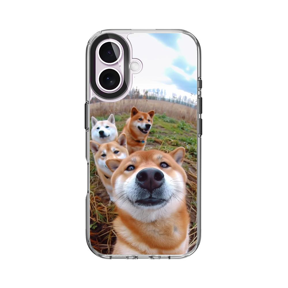 柴犬四匹集合 iPhone 17オリジナルケース