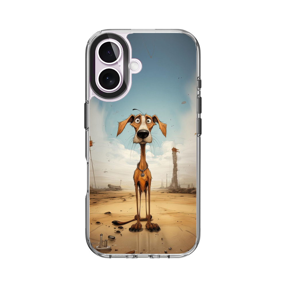 細長い首の犬 iPhone 17オリジナルケース