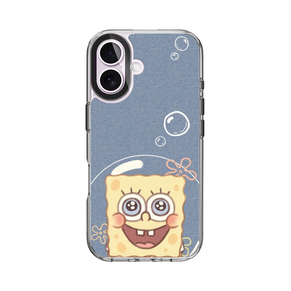 スポンジボブ泡デザイン iPhone 17オリジナルケース