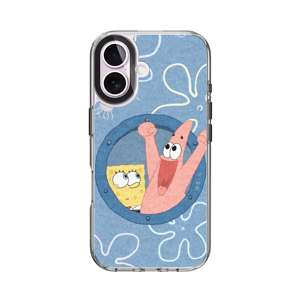 元気なスポンジボブとパトリック iPhone 17オリジナルケース
