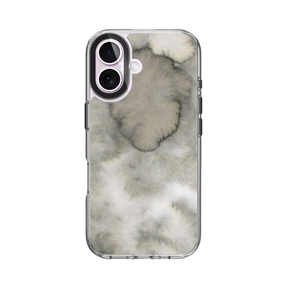 墨色の水彩抽象画 iPhone 17オリジナルケース