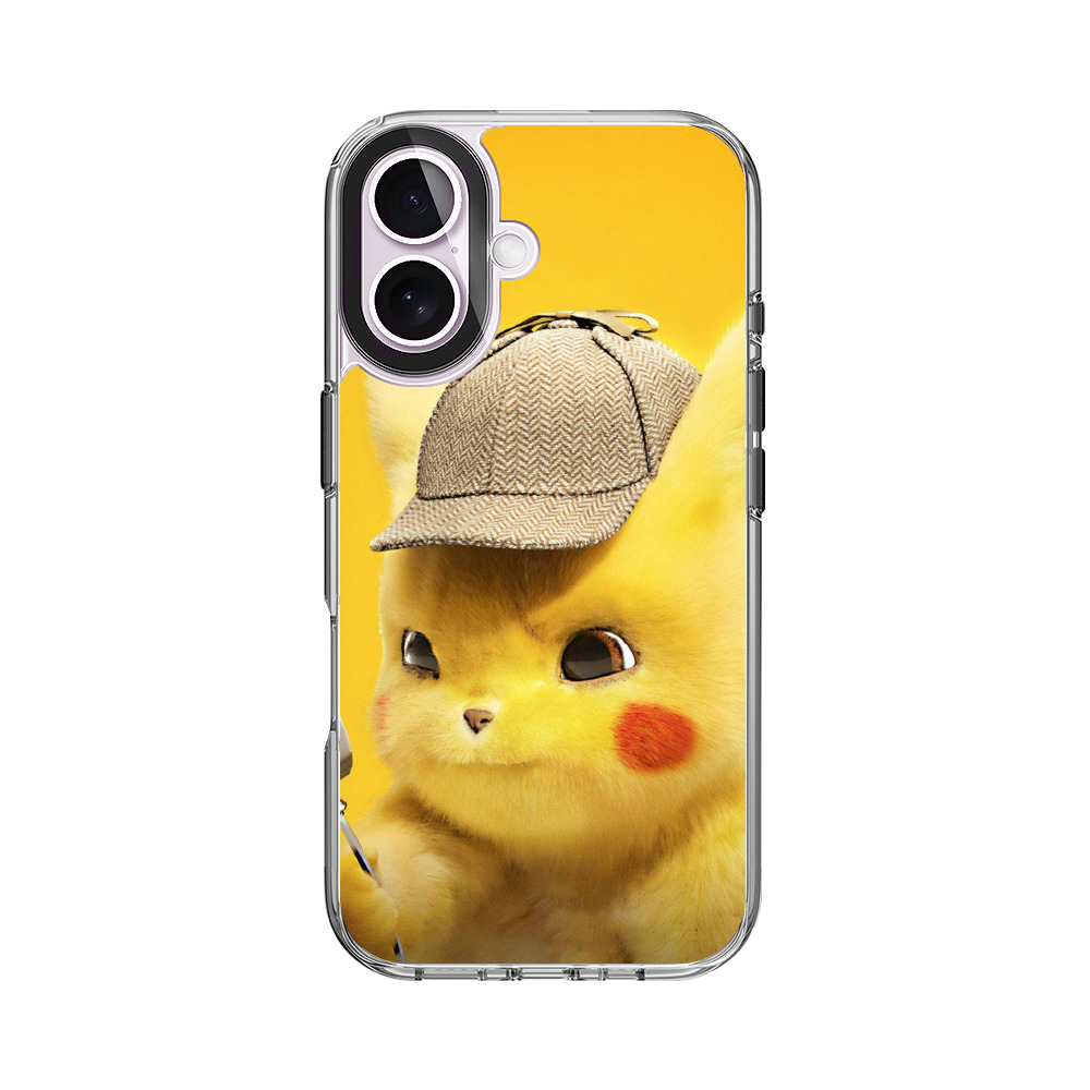 探偵風帽子の黄色キャラ iPhone 17オリジナルケース