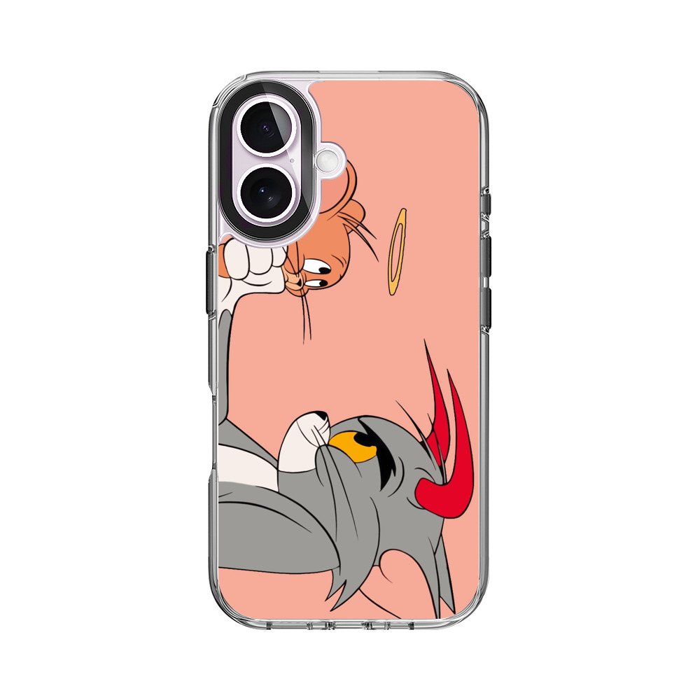 トムとジェリーのコミカルなシーン iPhone 17オリジナルケース