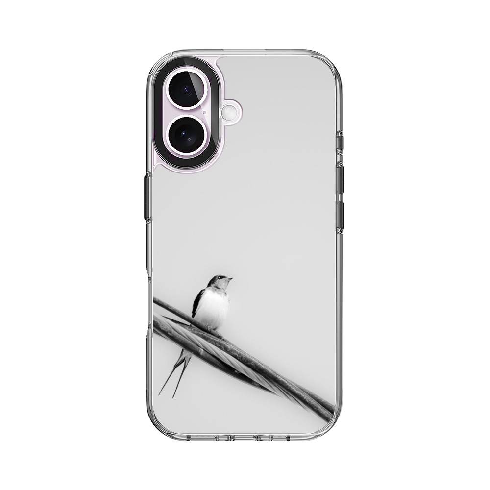 モノクロ鳥の静寂 iPhone 17オリジナルケース