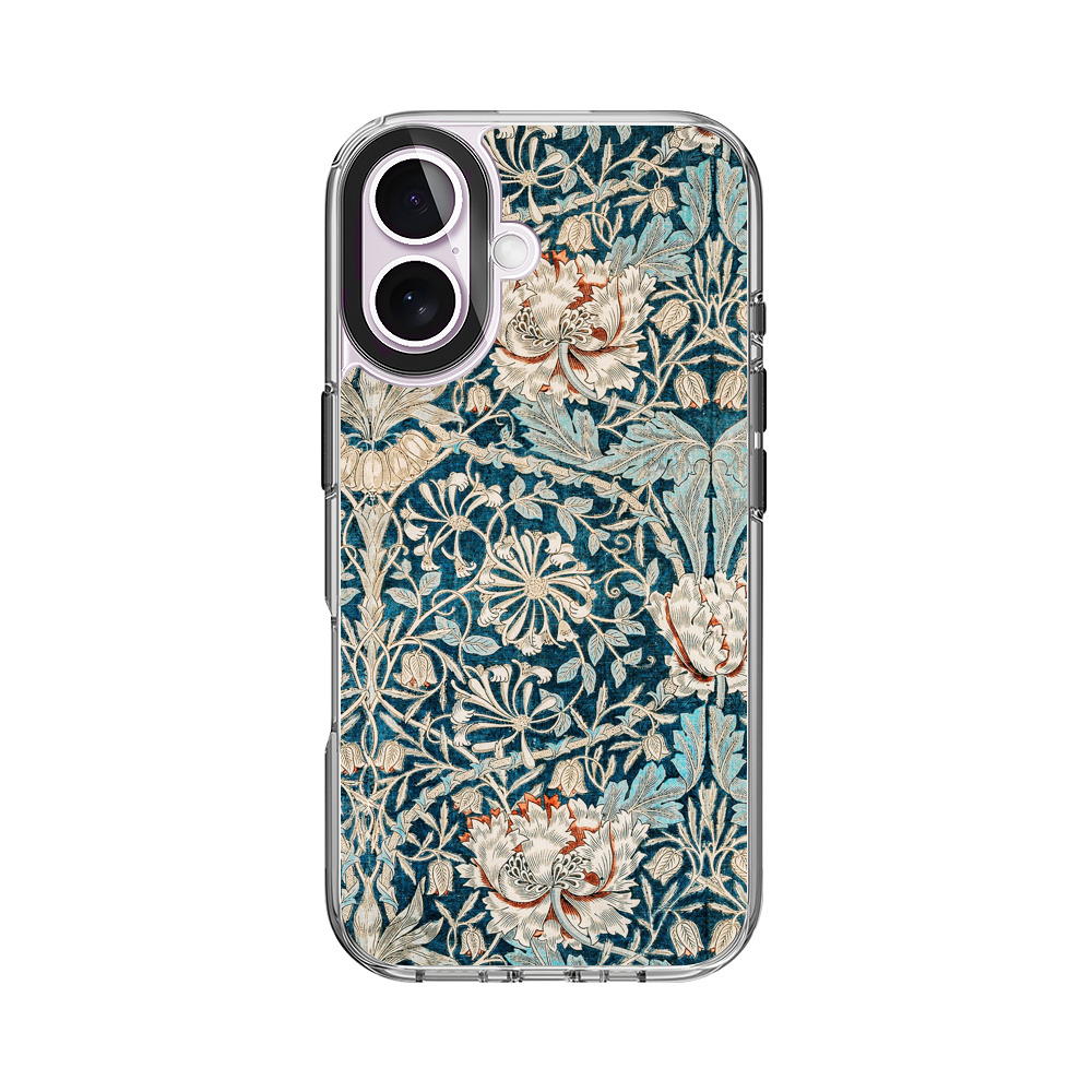 美しい花模様の生地 iPhone 17オリジナルケース